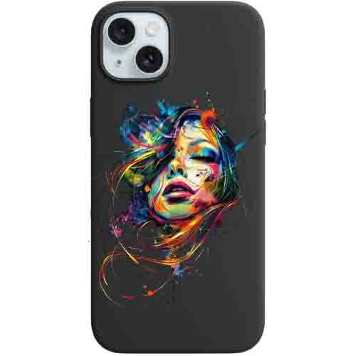Cover per il tuo smartphone. Viso di donna.