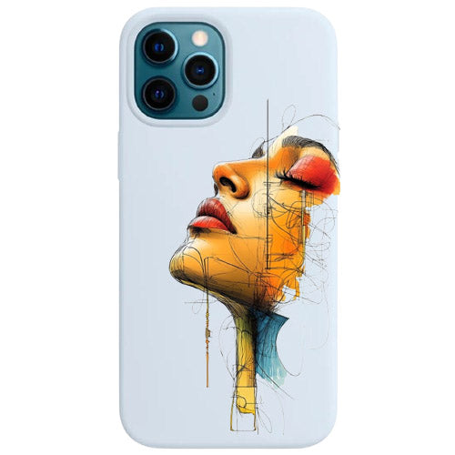 Cover per il tuo smartphone. Viso di donna.
