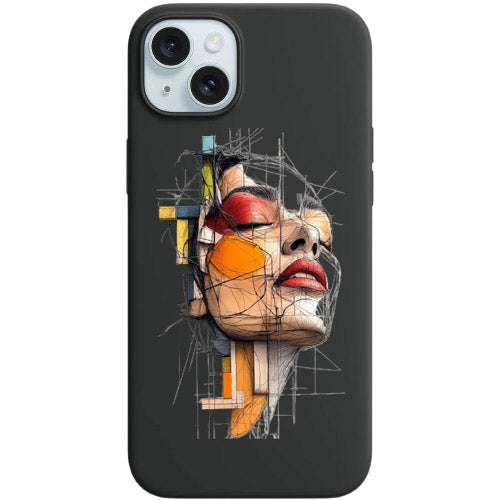 Cover per il tuo smartphone. Viso di donna.