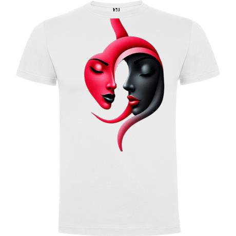 T-shirt maniche corte. Viso di donna
