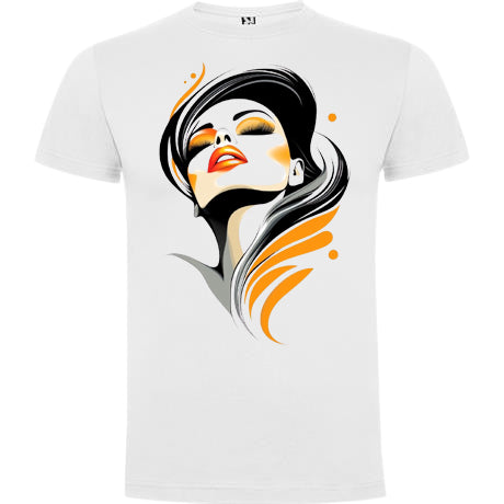 T-shirt maniche corte. Viso di donna