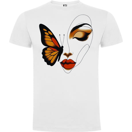 T-shirt maniche corte. Viso di donna