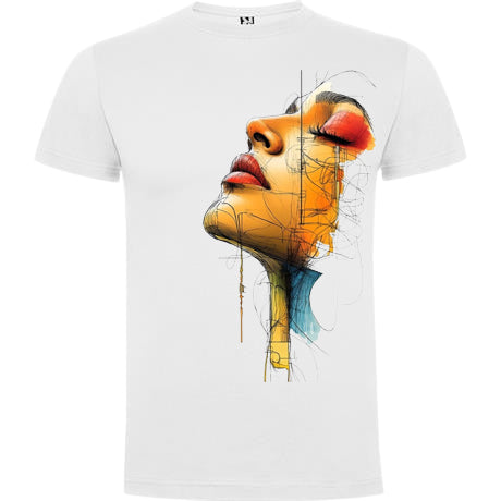 T-shirt maniche corte. Viso di donna