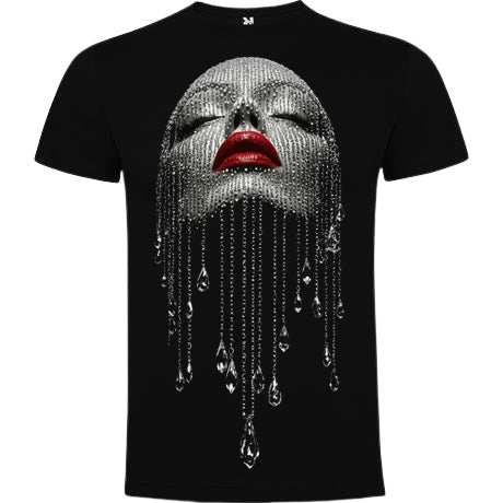 T-shirt maniche corte. Viso di donna