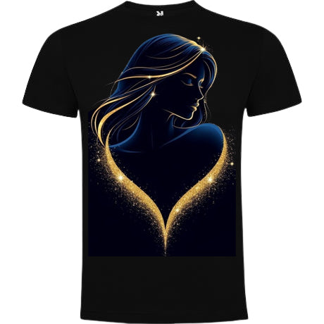 T-shirt maniche corte. Viso di donna