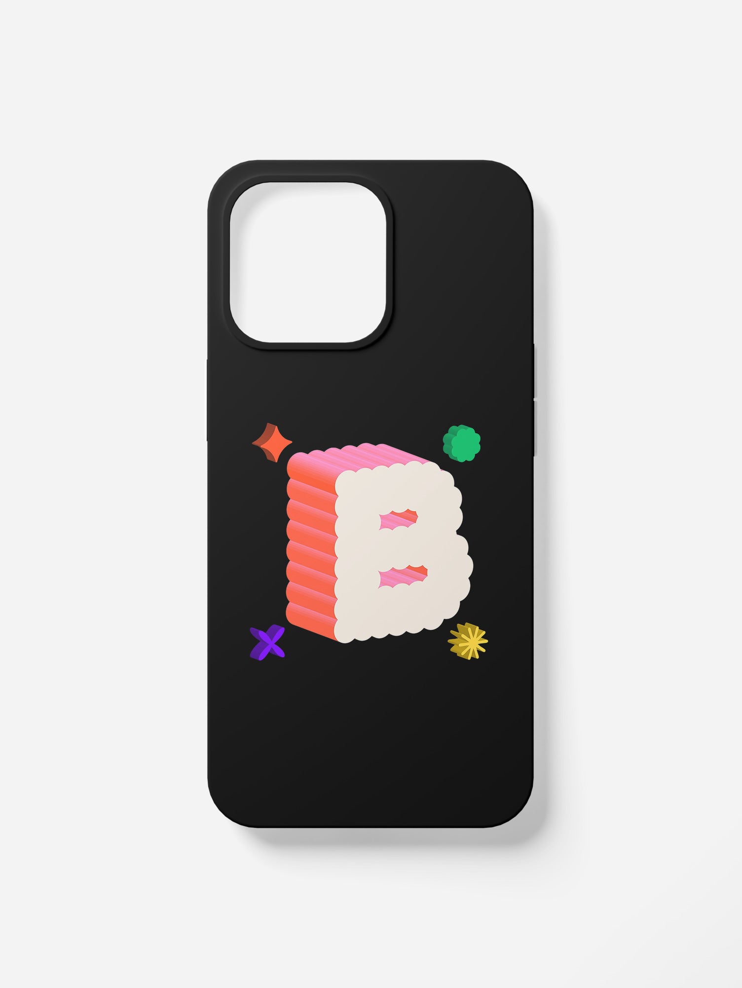 Cover per il tuo smartphone. Iniziali alfabeto "B"