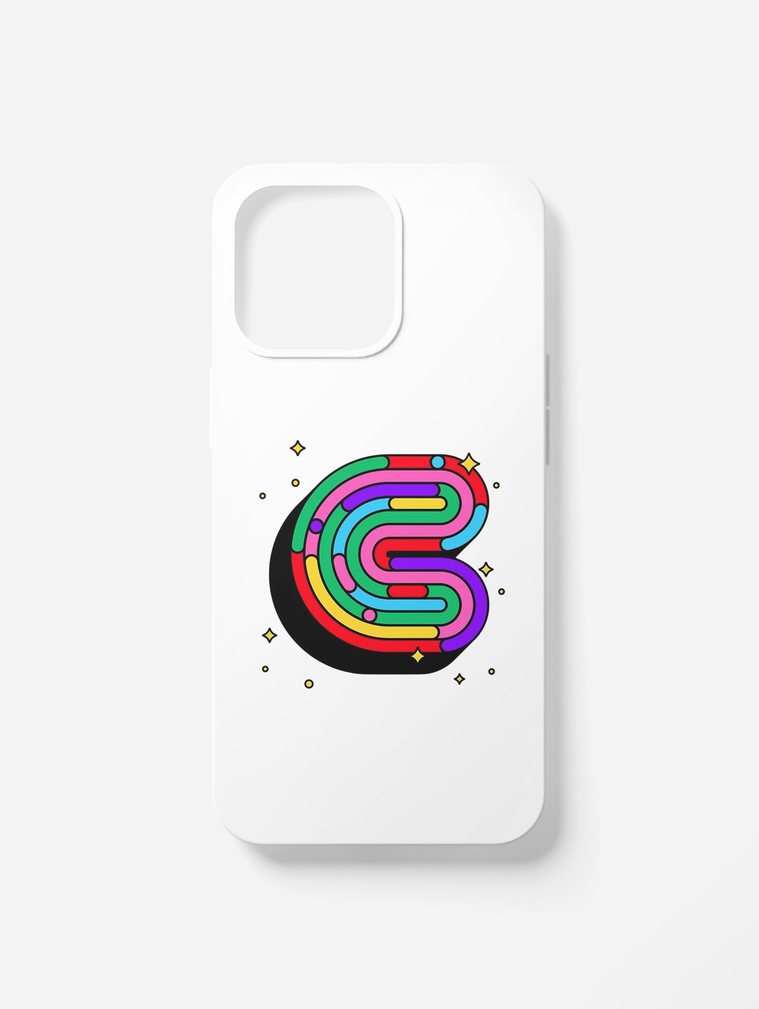 Cover per il tuo smartphone. Iniziali alfabeto "C"