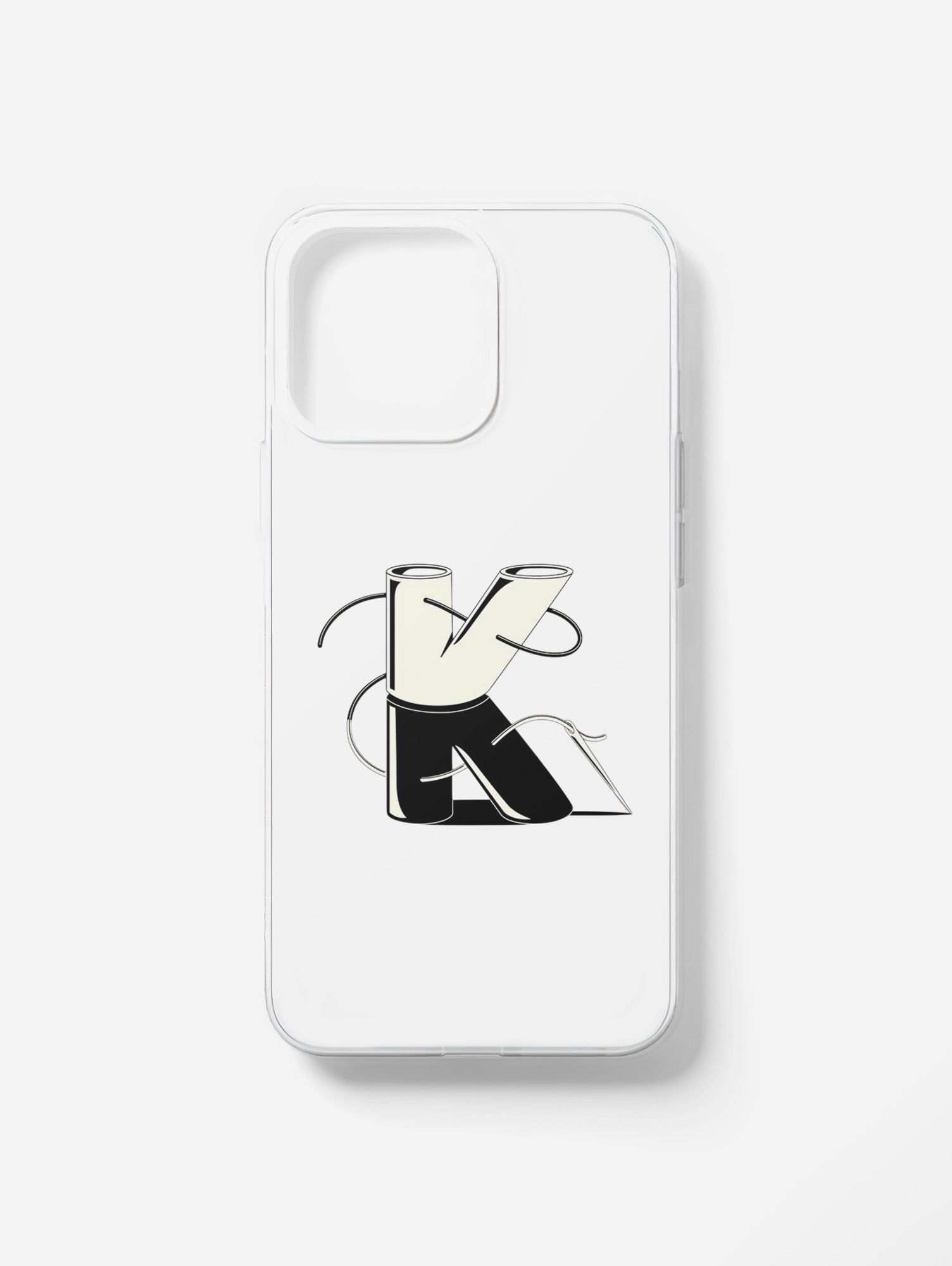 Cover per il tuo smartphone. Iniziali alfabeto "K"
