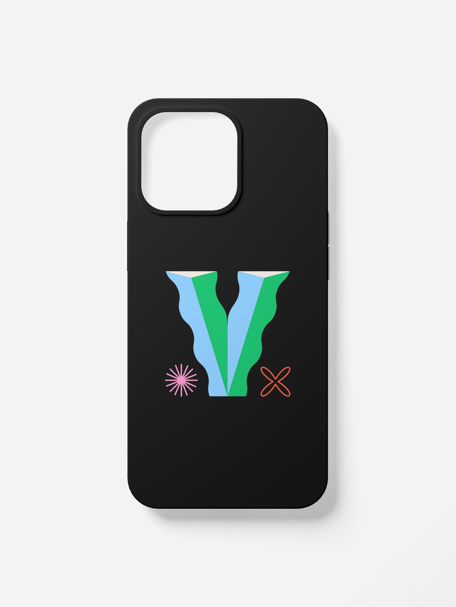 Cover per il tuo smartphone. Iniziali alfabeto "V"