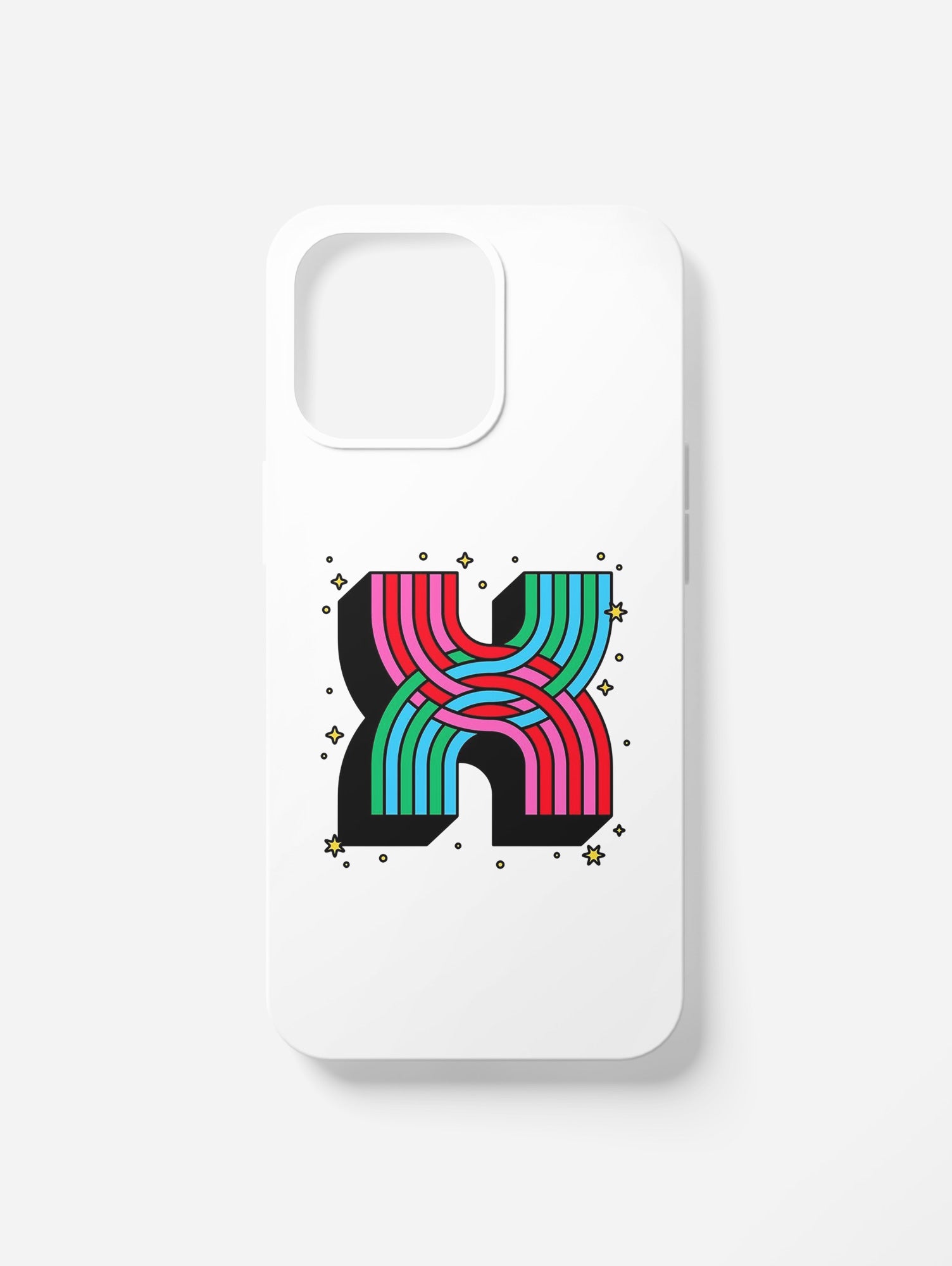 Cover per il tuo smartphone. Iniziali alfabeto "X"