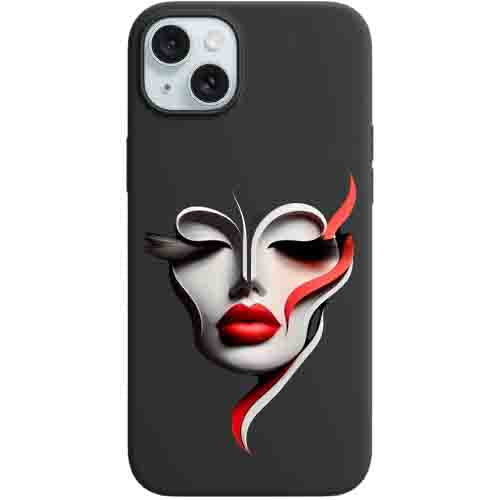 Cover per il tuo smartphone. Viso di donna.