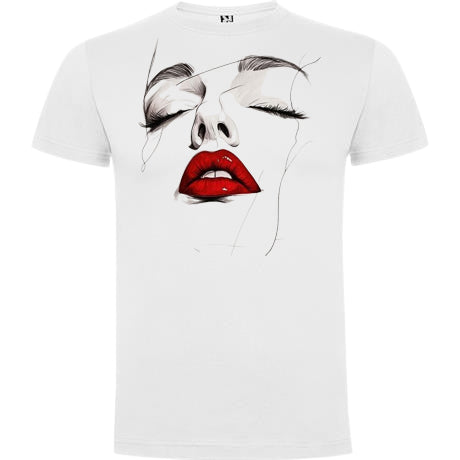T-shirt maniche corte. Viso di donna