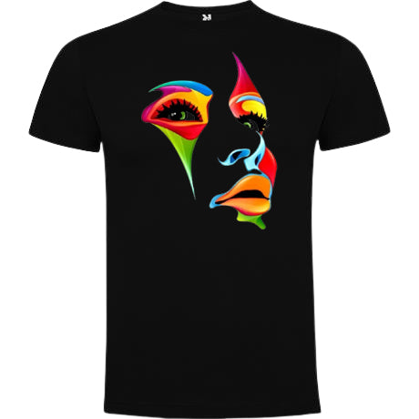 T-shirt maniche corte. Viso di donna