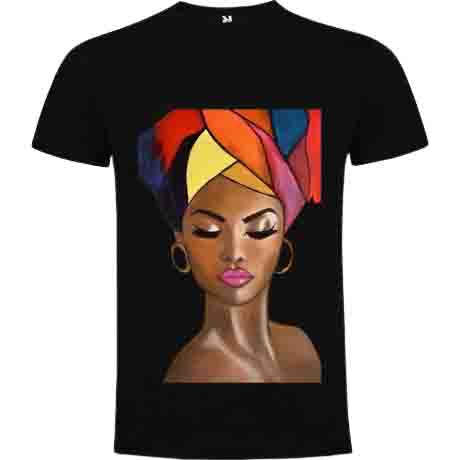 T-shirt maniche corte. Viso di donna