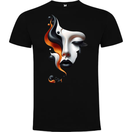 T-shirt maniche corte. Viso di donna