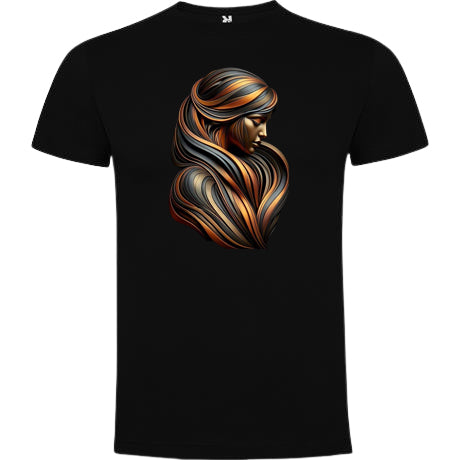 T-shirt maniche corte. Viso di donna